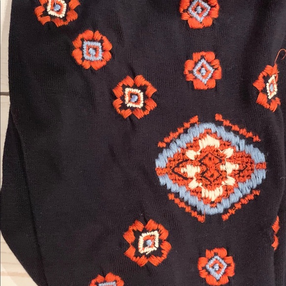 Loft Embroidered Blue Off the Shoulder Dress Sz-XS - Picture 5 of 8